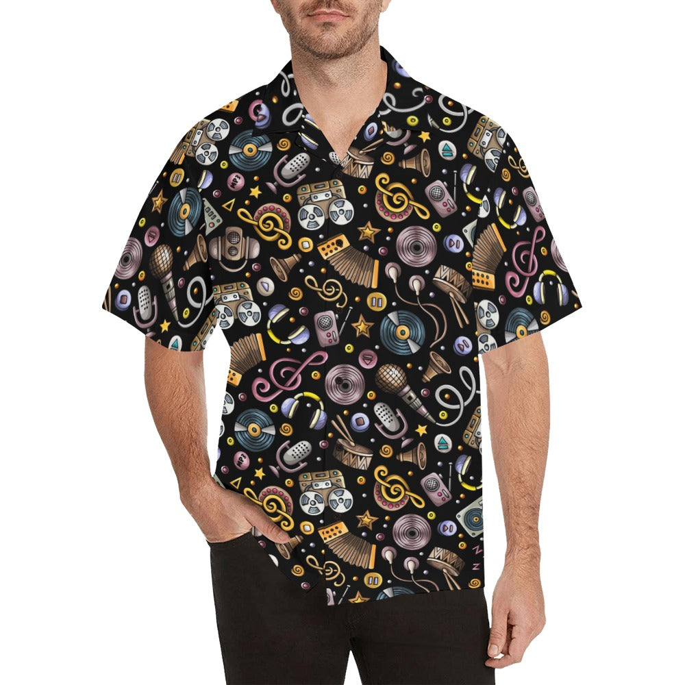 Retro Music Mix - Mens Hawaiian Shirt