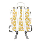 Yellow Pattern - Multi-Function Backpack, Nappy / Diaper Bag