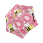 Bees On Pink Kids Safe Round Corner Umbrella One Size Kids Safe Round Corner Umbrella animal Printed Offshore