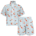 Summer Swim Women's Windbreaker Short Set Women's Windbreaker Short Set Printed Offshore Summer Surf