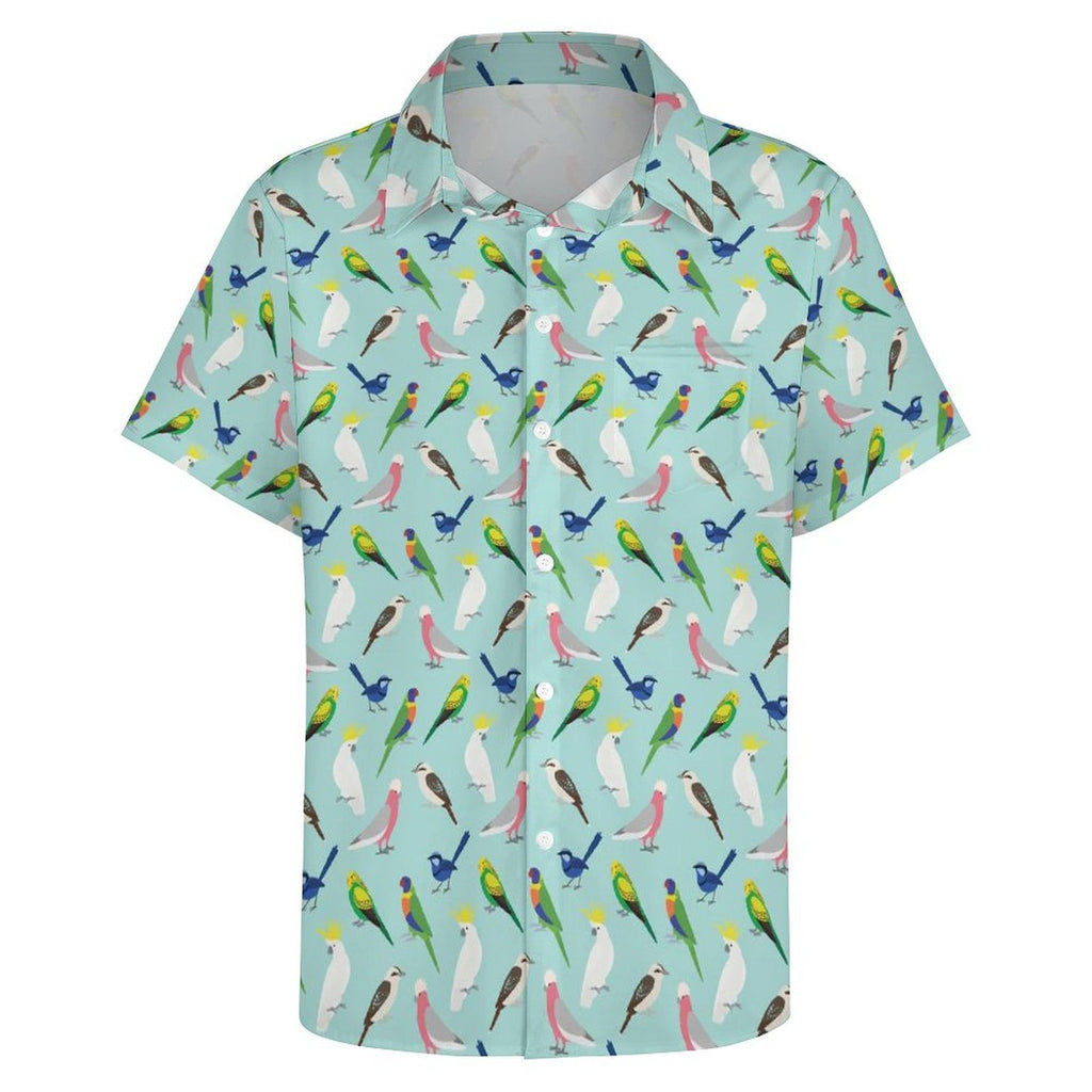 Australian Birds - Women's Short-Sleeve Button Up Shirt