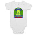 Merry Christmas Earthlings, UFO - Baby Bodysuit White Baby Christmas Bodysuit Christmas Printed In Australia