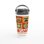 Personalised - Retro Life - White 15oz Stainless Steel Travel Mug Default Title Personalised Travel Mug Customise Globally Fulfilled Personalise Retro tech