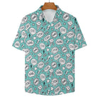 Comic Book Speech Bubbles Women's Short-Sleeve Button Up Shirt Women's Short-Sleeve Button Up Shirt comic Printed Offshore