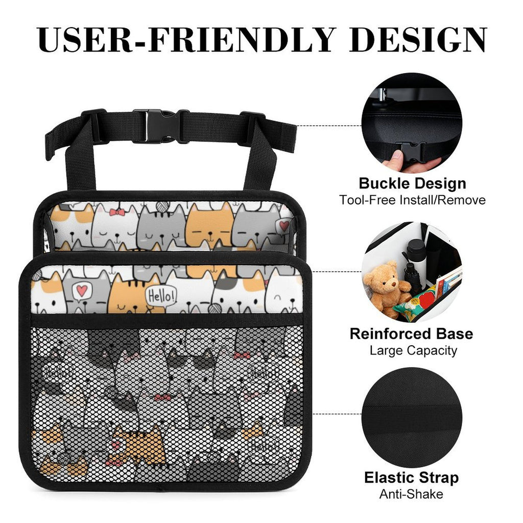 Cat Hello Car Seat Back Organiser Car Seat Back Organiser animal Printed Offshore