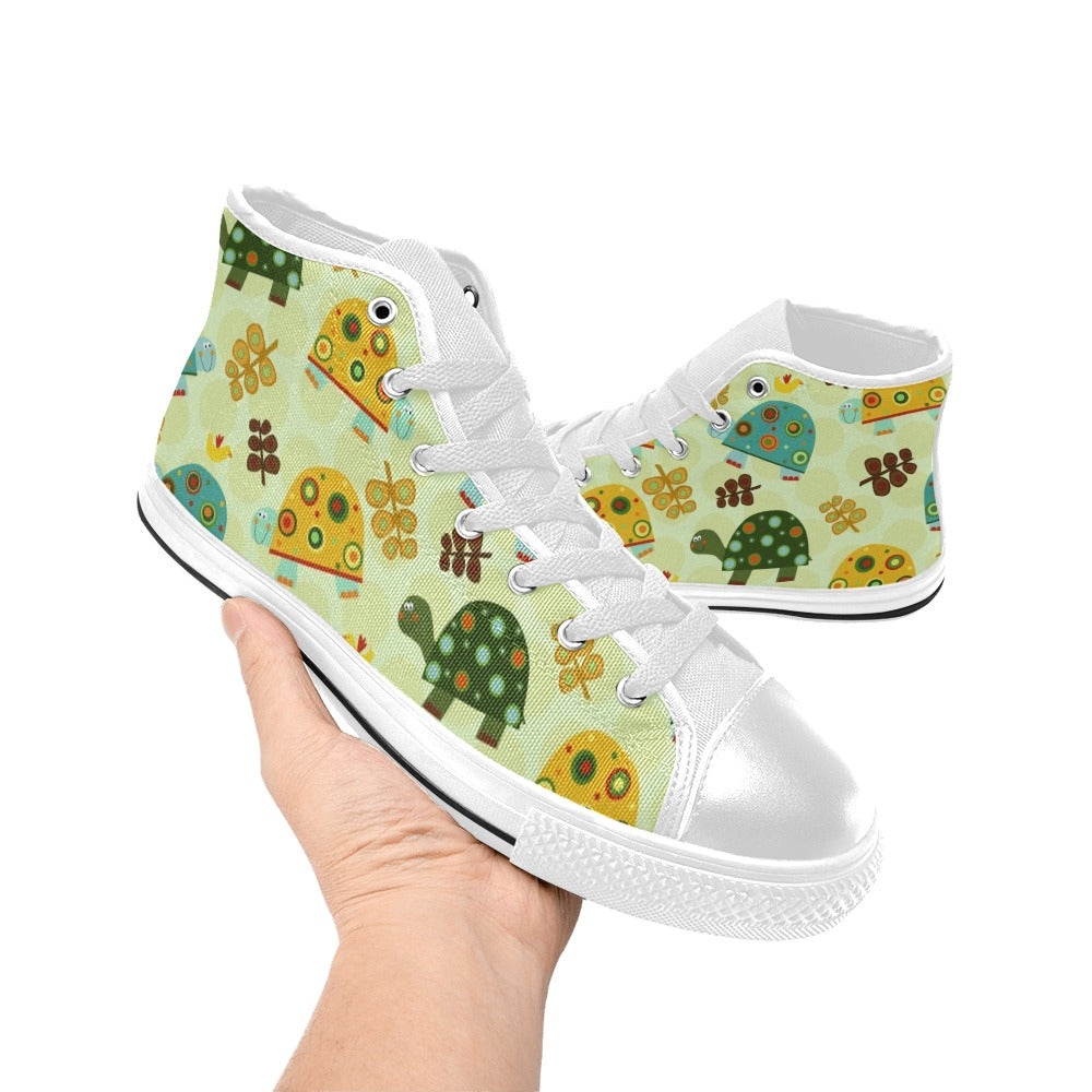 Retro Turtles - Men's High Top Canvas Shoes