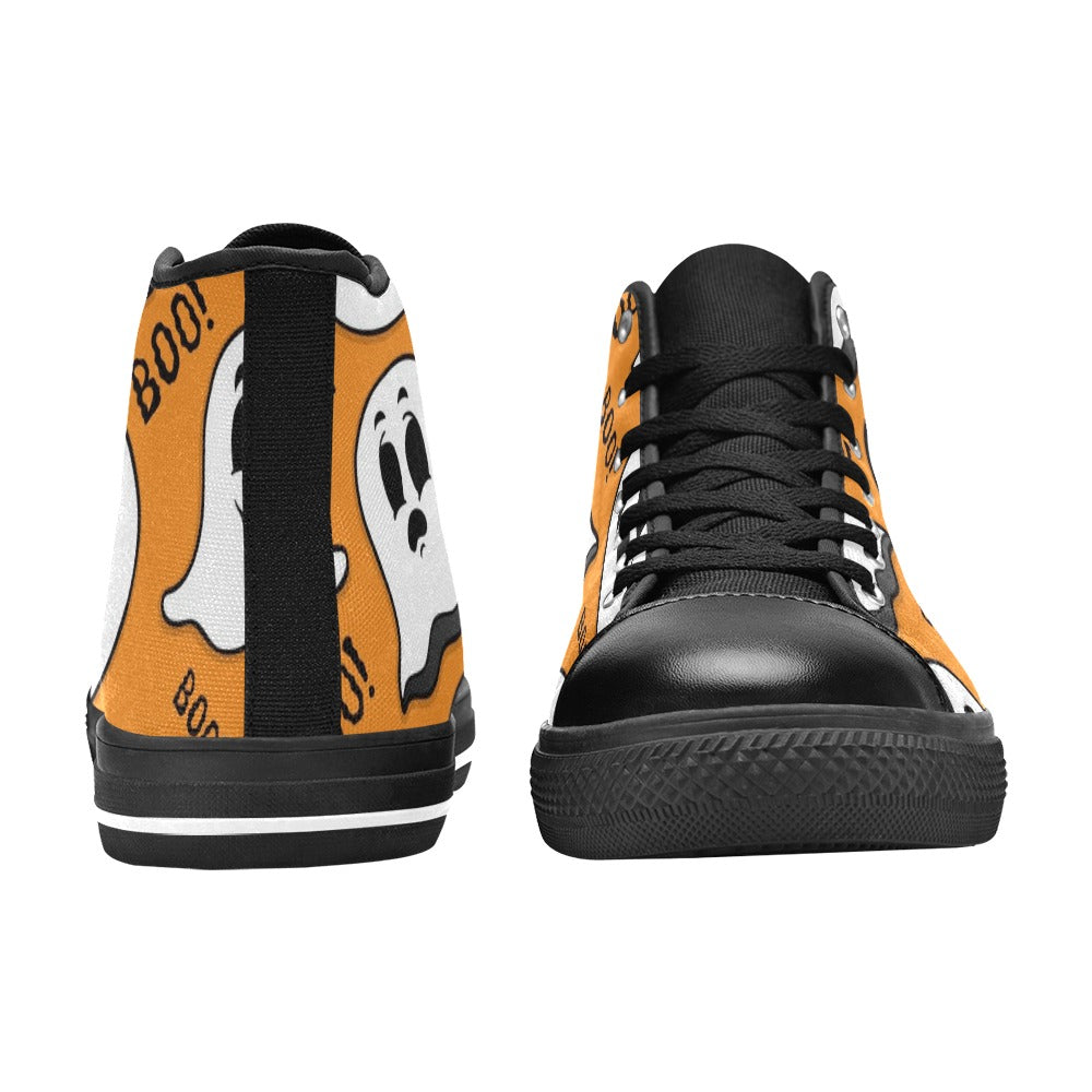 Ghost Boo - Women's High Top Canvas Shoes