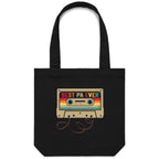 Best Pa Ever, Cassette Tape - Canvas Tote Bag Black One Size Tote Bag Dad Music Printed In Australia