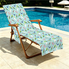 Australian Birds Beach Chair Towel Cover with Side Pockets