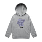 I Rock - Kids Hoodie Grey Marle Kids Hoodie Printed In Australia