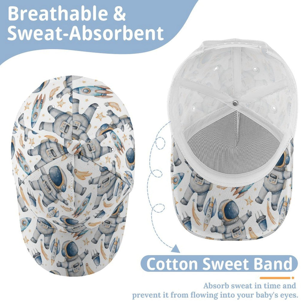 Astronauts And Rockets Kids Baseball Cap Kids Baseball Hat Printed Offshore Space