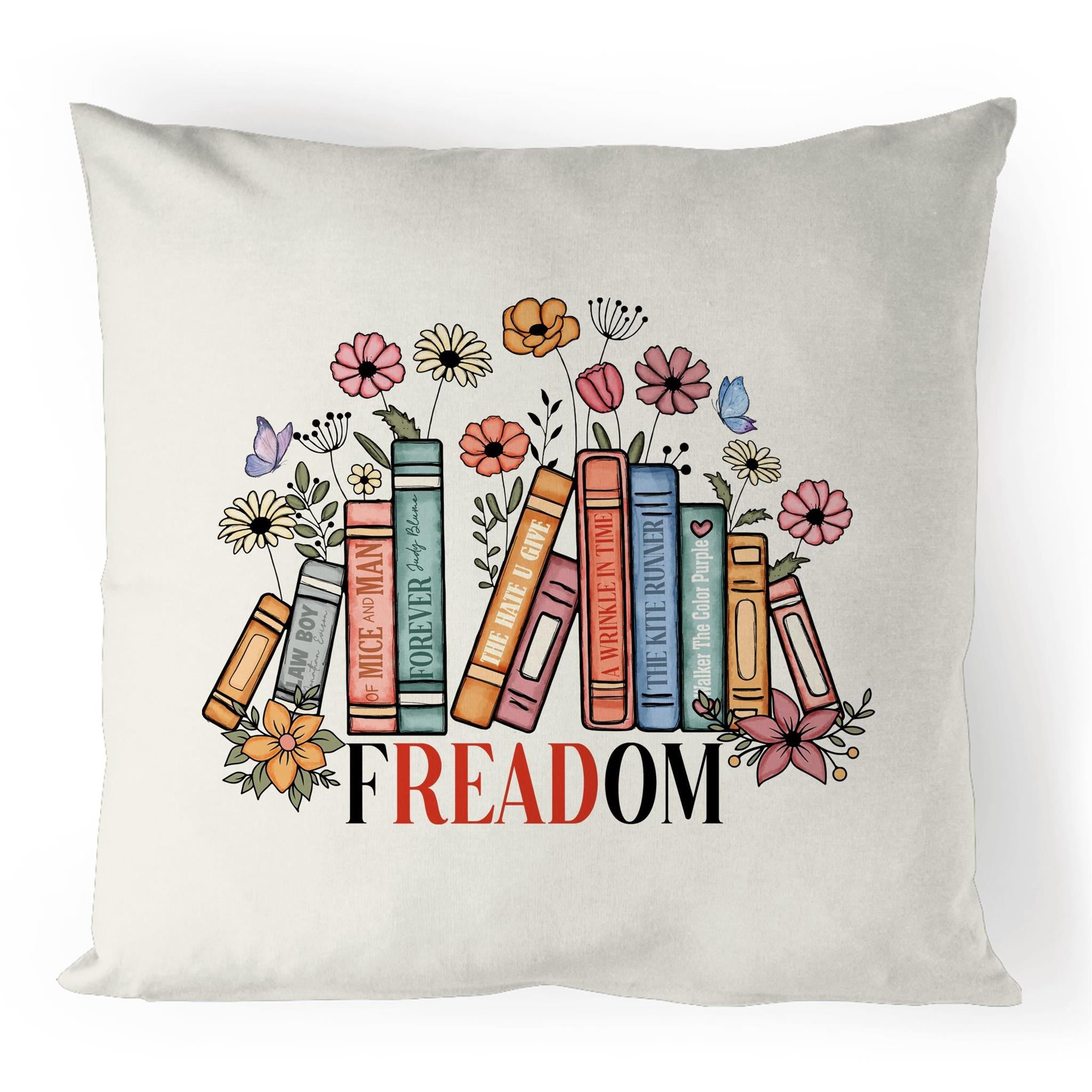 Freedom, Reading Books - 100% Linen Cushion Cover Default Title Linen Cushion Covers Printed In Australia Reading
