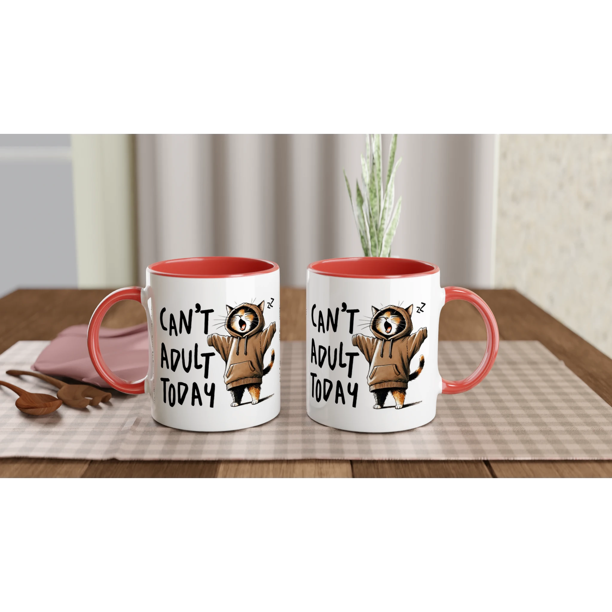 Personalise - Can't Adult Today - 11oz Ceramic Mug Personalised 11oz Mug animal Globally Fulfilled