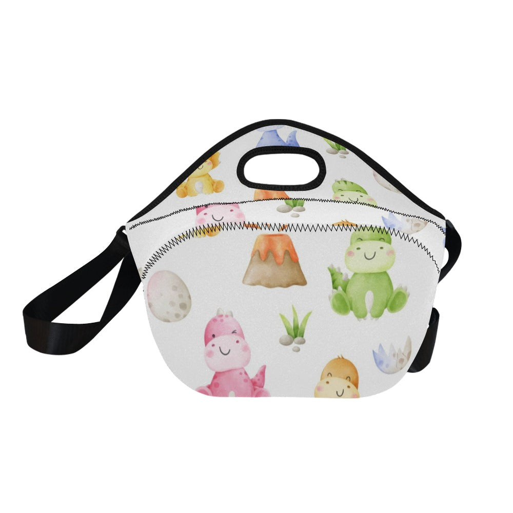 Hatching Dinosaurs - Neoprene Lunch Bag Neoprene Lunch Bag Printed Offshore