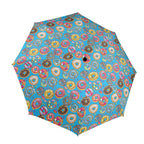 Doughnuts On Blue Umbrella One Size Umbrella Food Printed Offshore
