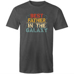 Best Father In The Galaxy - Mens T-Shirt Asphalt Marle Mens T-shirt Dad Printed In Australia