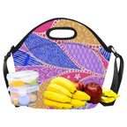 Pink Swirl Neoprene Lunch Bag/Large (Model 1669) Neoprene Lunch Bag Printed Offshore