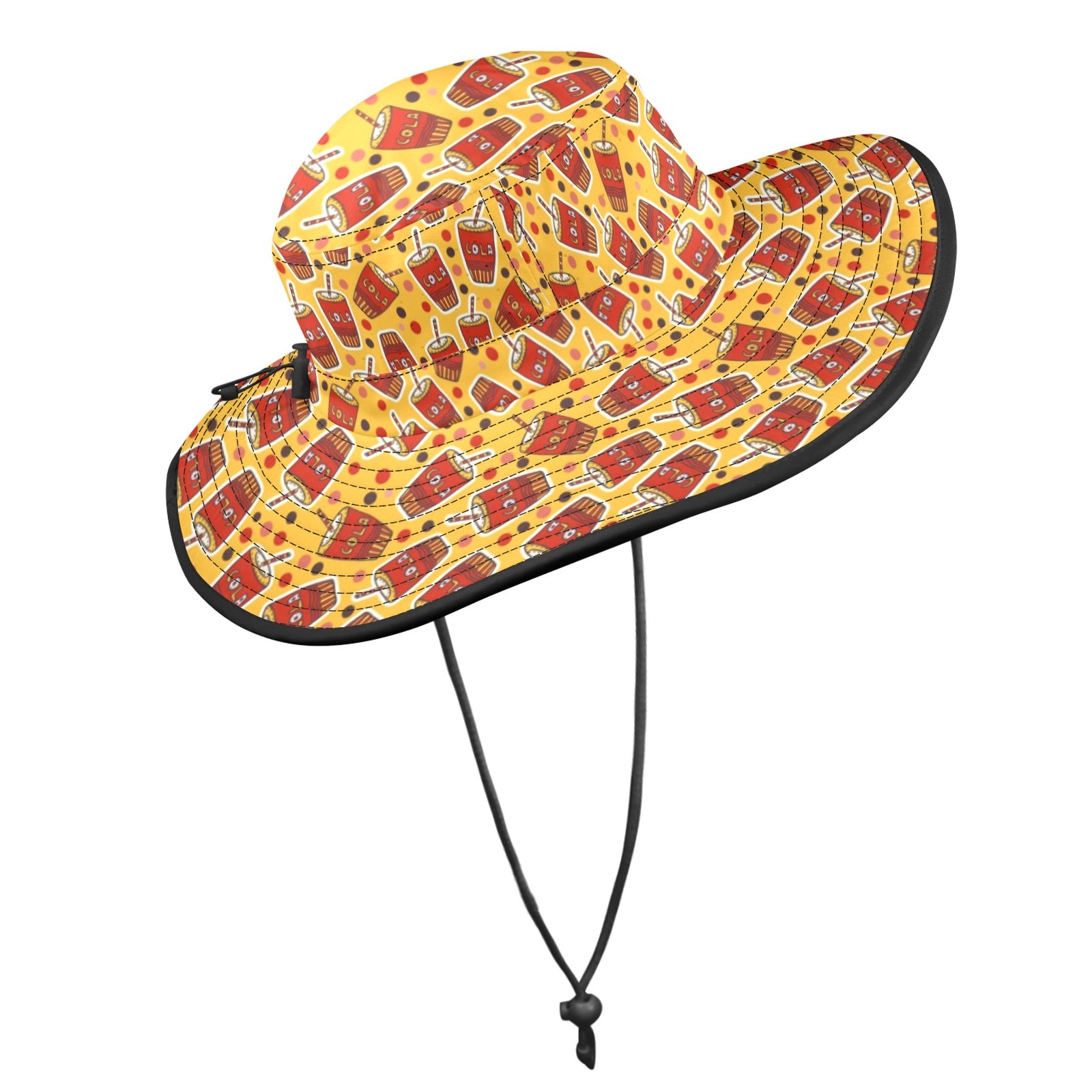Cola Wide Brim Bucket Hat Wide Brim Bucket Hat Food Printed Offshore