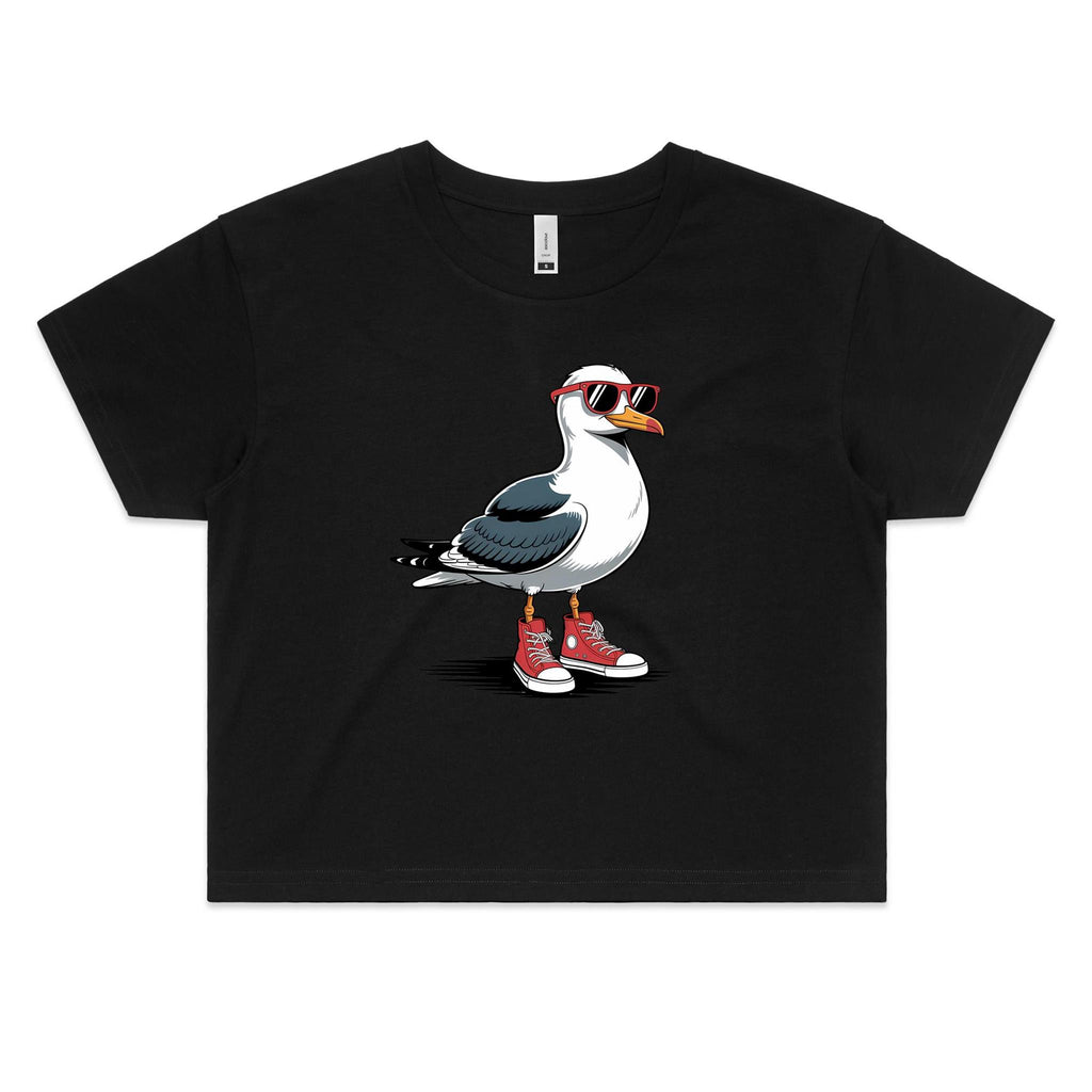 Seagull With Sunglasses And High Tops Women's AS Colour Crop Tee