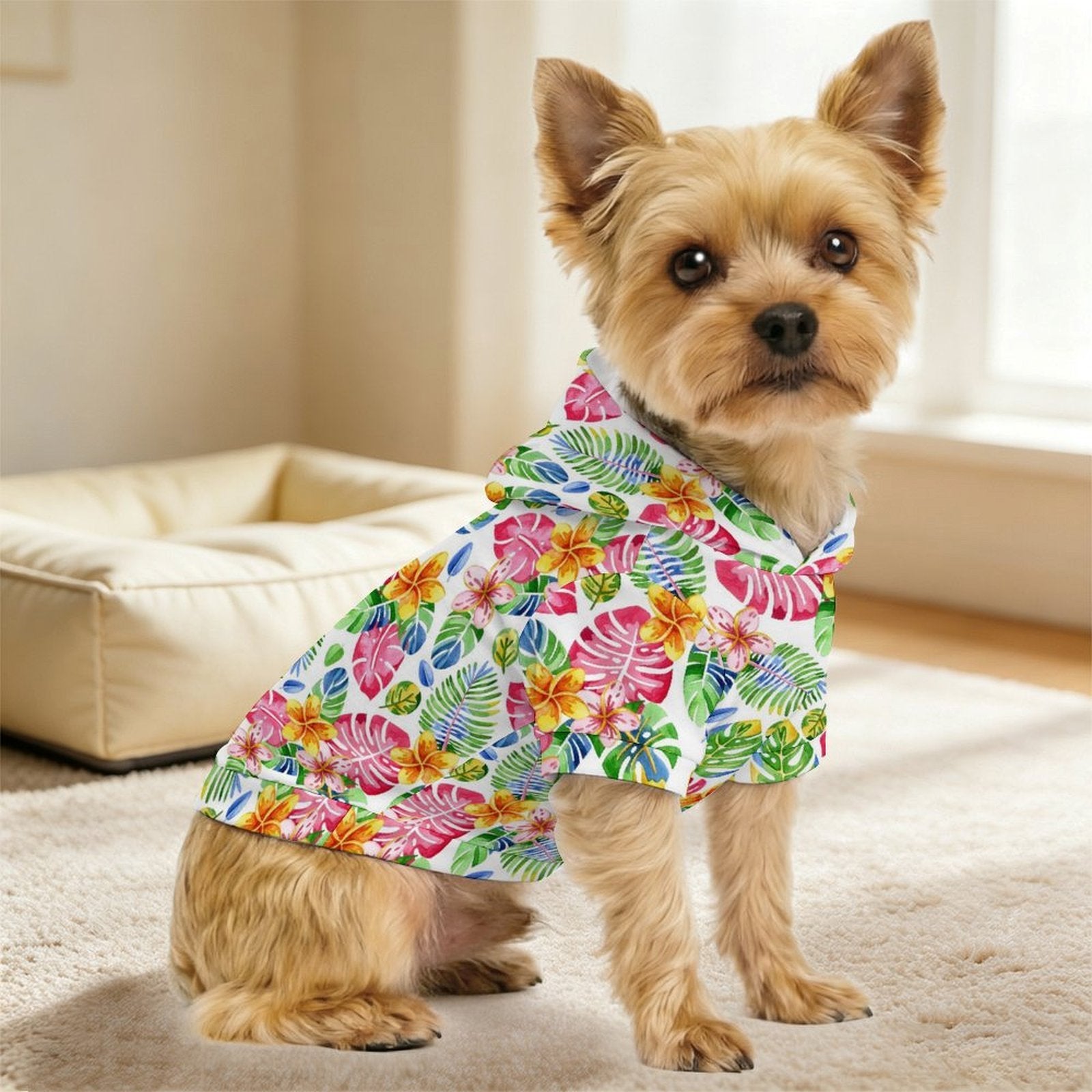 Bright Painted Tropical Pet Hoodie (Small Size)