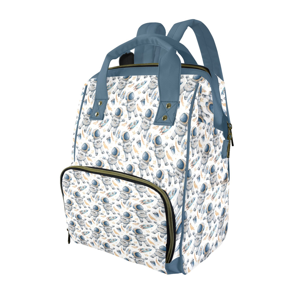 Astronauts And Rocket Ships Multi-Function Backpack, Nappy / Diaper Bag One Size Multi-function Backpack, Nappy / Diaper Bag Printed Offshore Space