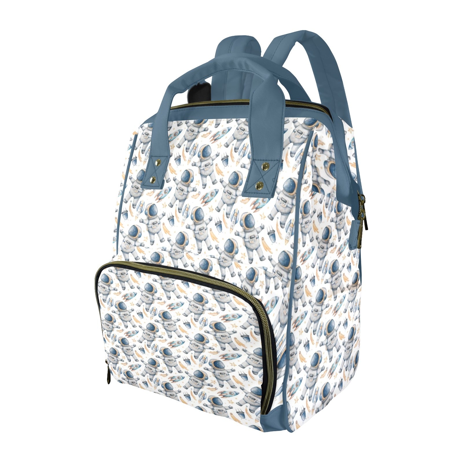 Astronauts And Rocket Ships Multi-Function Backpack, Nappy / Diaper Bag One Size Multi-function Backpack, Nappy / Diaper Bag Printed Offshore Space