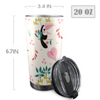Toucans In Pink - 20oz Mobile Tumbler with Lid (Black Lock)