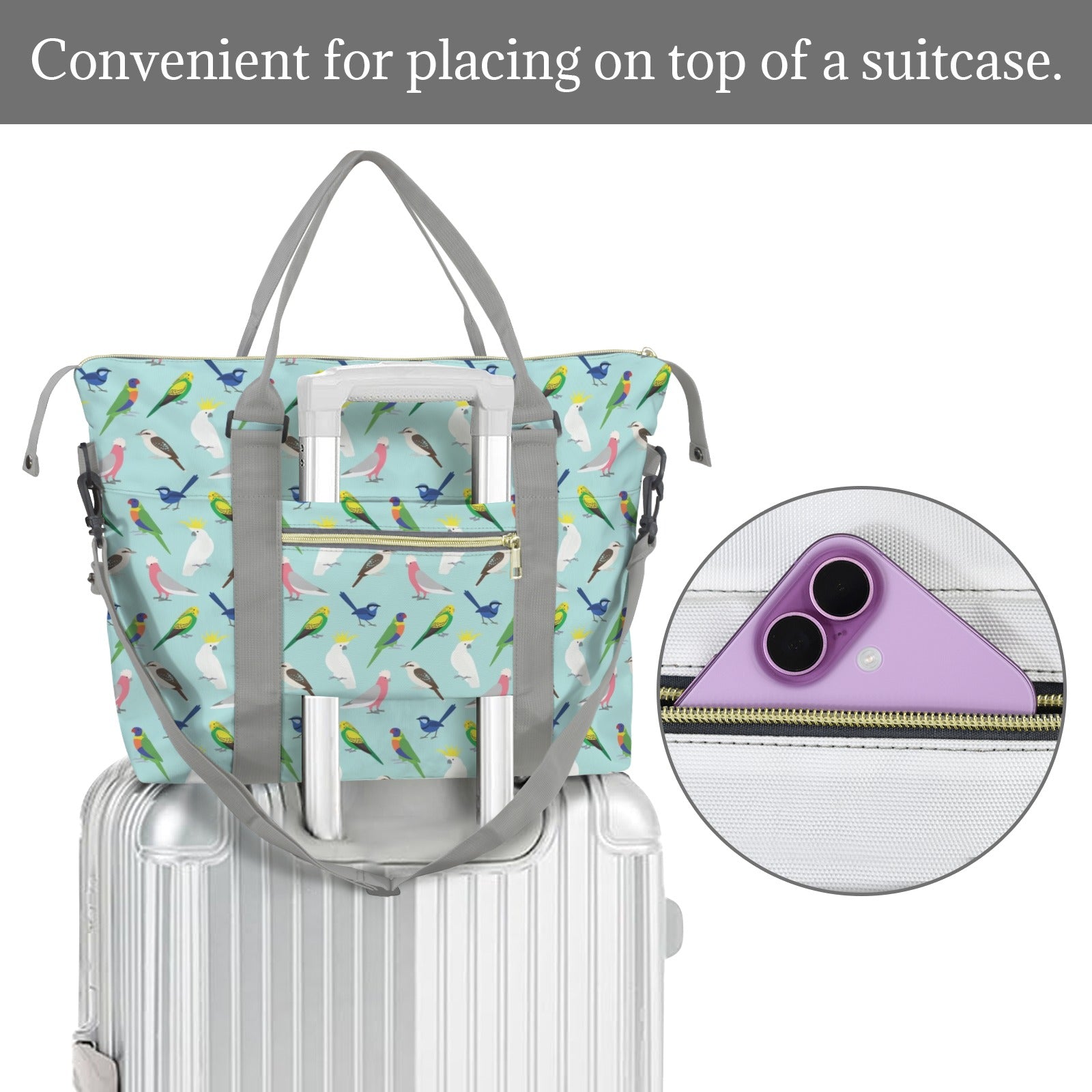 Australian Birds Duffle Bag-Simple (Model 1715) Duffle Bag-Simple (1715)