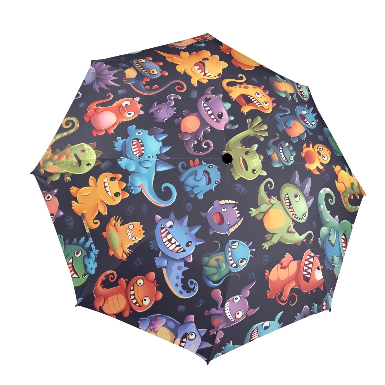 Monster Mania - Semi-Automatic Foldable Umbrella (Model U12) One Size Semi-Automatic Foldable Umbrella (U12)