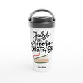 Personalised - Just One More Chapter - White 15oz Stainless Steel Travel Mug Default Title Personalised Travel Mug Globally Fulfilled reading