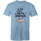 Just One More Chapter, Book - Mens T-Shirt Carolina Blue Mens T-shirt Printed In Australia Reading