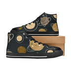 Planets - Men's High Top Canvas Shoes