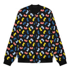 Colourful Chess Men's Casual Zip‑Up Bomber Jacket