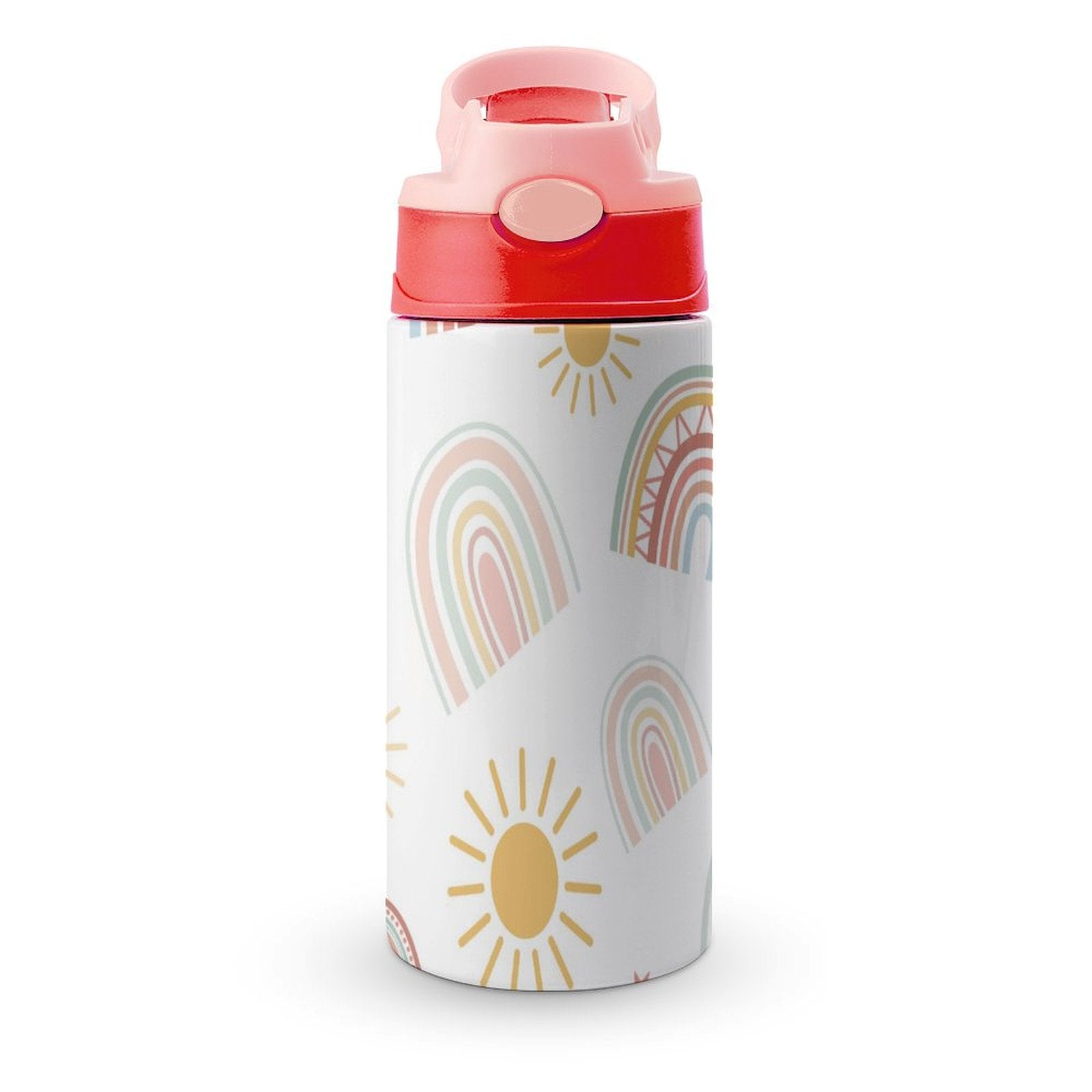 Pastel Rainbows - Little Kids Water Bottle pink 350ml Little Kids Water Bottle Printed Offshore