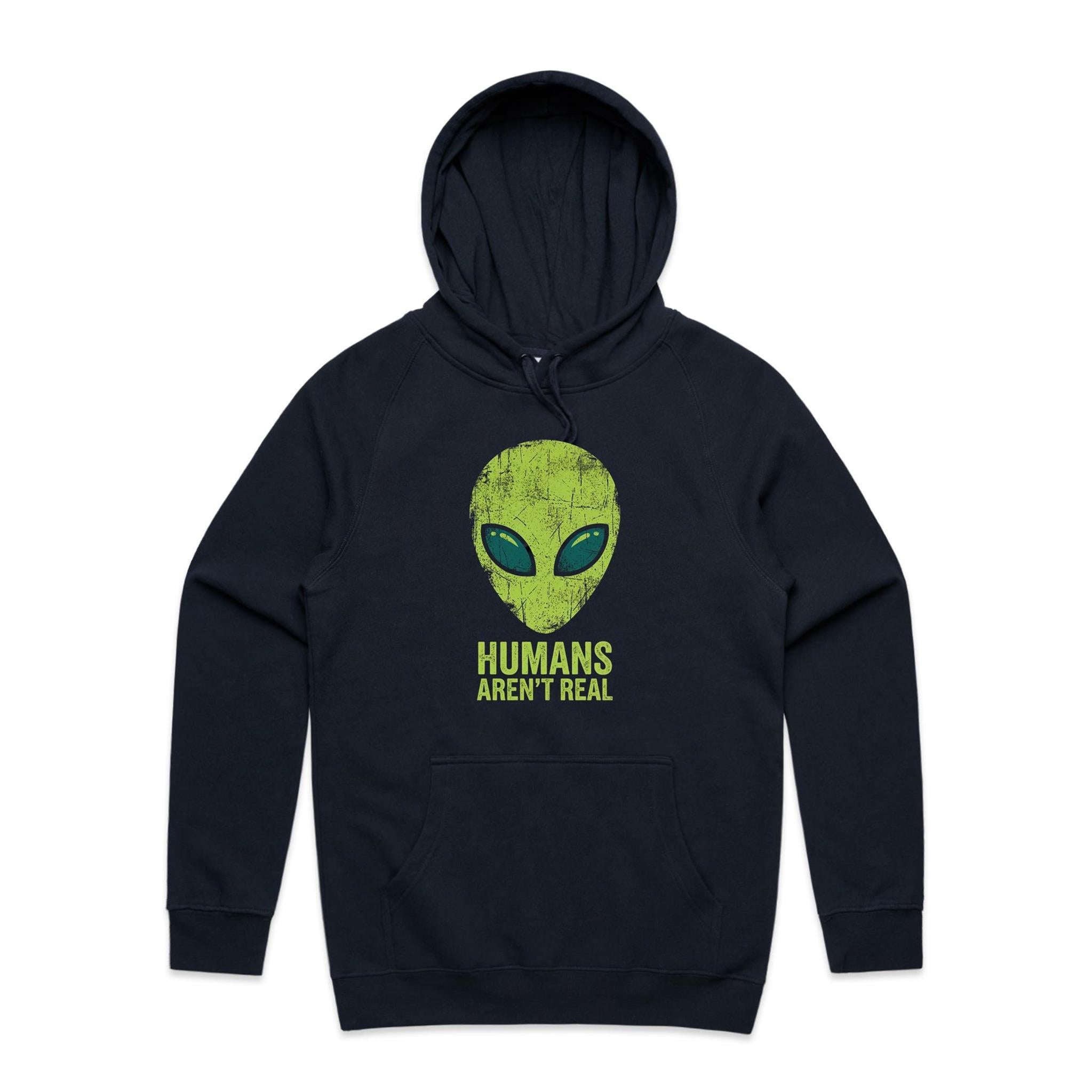 Alien, Humans Aren't Real Men's AS Colour Hoodie