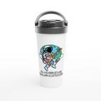 Astronaut, All We Need Is Love, Peace And A Little Space - White 15oz Stainless Steel Travel Mug Default Title Travel Mug Globally Fulfilled Space
