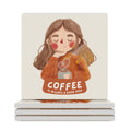 Coffee Is Always A Good Idea Ceramic Coasters (Square) white Ceramic Coasters Coffee Printed Offshore