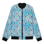 Dad Seagull Men's Casual Zip‑Up Bomber Jacket