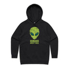 Alien, Humans Aren't Real Women's AS Colour Hoodie