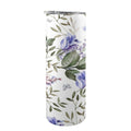 Blue Flowers 20oz Tall Skinny Tumbler with Lid and Straw