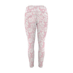 Pink Hawaiian Floral Women's High Waist Pockets Yoga Leggings Women's High Waist Pockets Yoga Leggings Plants Printed Offshore