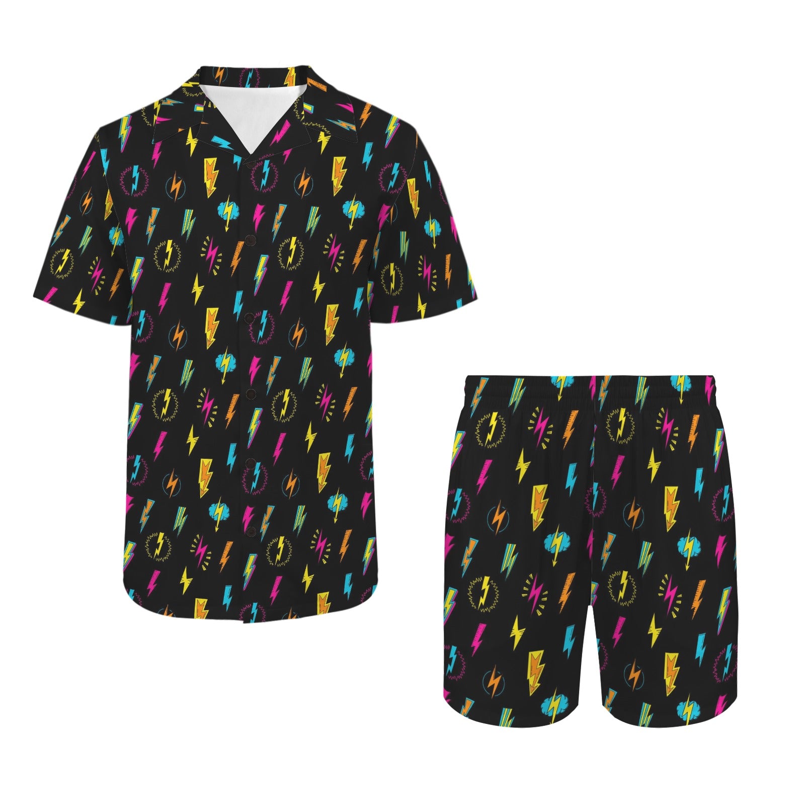 Fun Lightning - Men's Hawaiian Shirt & Shorts Set