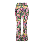 Flamingo Jungle High Waist Crossover Tummy Control Flare Leggings High Waist Flare Leggings animal Printed Offshore