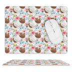 Coconuts Leather Mouse Pad white One size Leather Mouse Pad Food Printed Offshore