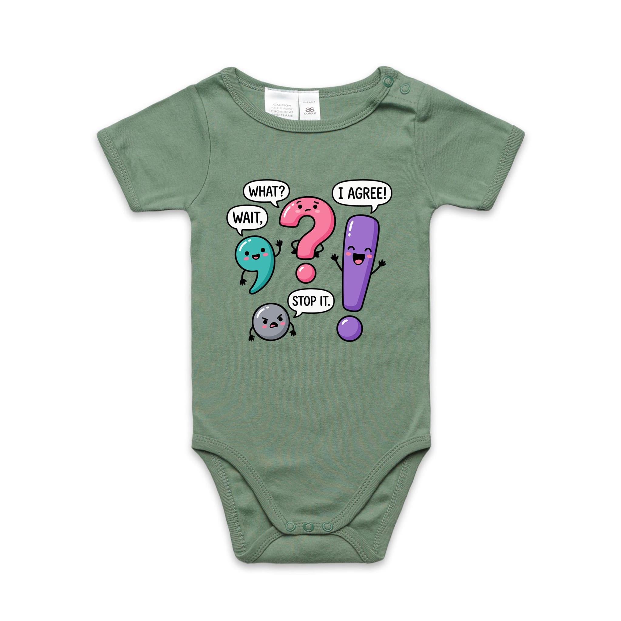 Funny Punctuation AS Colour Baby Bodysuit