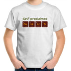 Self Proclaimed Genius, Periodic Table - Kids Youth T-Shirt White Kids Youth T-shirt Printed In Australia Science