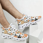 Cute Cartoon Cats Men's Twisted Sole Sneakers