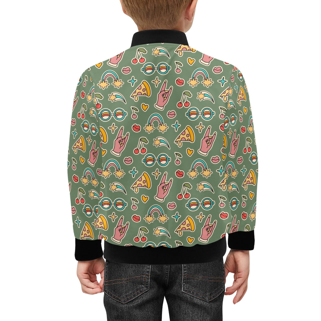 Groovy Retro Kids Bomber Jacket