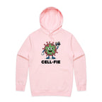 Cell-fie Cell Selfie Men's AS Colour Hoodie Pink Mens Hoodie Printed In Australia Science