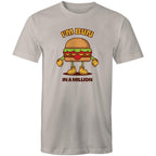 I'm Bun In A Million, Hamburger - Mens T-Shirt Light Grey Mens T-shirt Food Printed In Australia